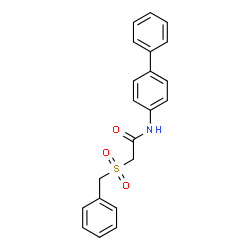 ChemSpider 2D Image | 2-(Benzylsulfonyl)-N-(4-biphenylyl)acetamide | C21H19NO3S