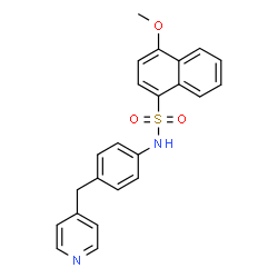 ChemSpider 2D Image | 4-Methoxy-N-[4-(4-pyridinylmethyl)phenyl]-1-naphthalenesulfonamide | C23H20N2O3S