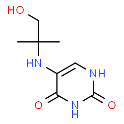 ChemSpider 2D Image | 5-[(1-Hydroxy-2-methyl-2-propanyl)amino]-2,4(1H,3H)-pyrimidinedione | C8H13N3O3