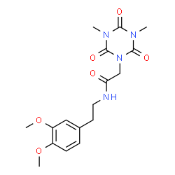 ChemSpider 2D Image | N-[2-(3,4-Dimethoxyphenyl)ethyl]-2-(3,5-dimethyl-2,4,6-trioxo-1,3,5-triazinan-1-yl)acetamide | C17H22N4O6