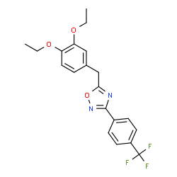ChemSpider 2D Image | 5-(3,4-Diethoxybenzyl)-3-[4-(trifluoromethyl)phenyl]-1,2,4-oxadiazole | C20H19F3N2O3