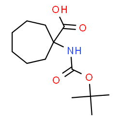 ChemSpider 2D Image | 1-tert-Butoxycarbonylamino-cycloheptanecarboxylic acid | C13H23NO4