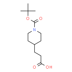 ChemSpider 2D Image | 1-Boc-piperidin-4-ylpropionic acid | C13H23NO4