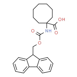 ChemSpider 2D Image | 1-{[(9H-Fluoren-9-ylmethoxy)carbonyl]amino}cyclooctanecarboxylic acid | C24H27NO4