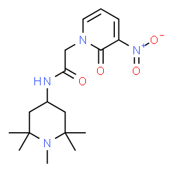 ChemSpider 2D Image | 2-(3-Nitro-2-oxo-1(2H)-pyridinyl)-N-(1,2,2,6,6-pentamethyl-4-piperidinyl)acetamide | C17H26N4O4