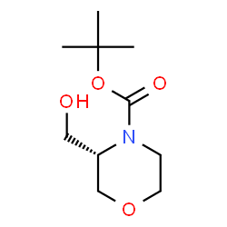 ChemSpider 2D Image | (S)-N-BOC-3-(hydroxymethyl)morpholine | C10H19NO4