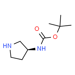 ChemSpider 2D Image | (S)-3-(Boc-amino)pyrrolidine | C9H18N2O2