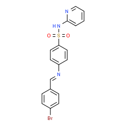 ChemSpider 2D Image | 4-[(E)-(4-Bromobenzylidene)amino]-N-(2-pyridinyl)benzenesulfonamide | C18H14BrN3O2S