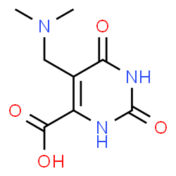 ChemSpider 2D Image | 5-[(Dimethylamino)methyl]-2,6-dioxo-1,2,3,6-tetrahydro-4-pyrimidinecarboxylic acid | C8H11N3O4