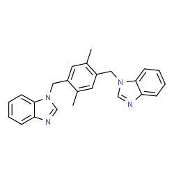 ChemSpider 2D Image | 1,1'-[(2,5-Dimethyl-1,4-phenylene)bis(methylene)]bis(1H-benzimidazole) | C24H22N4