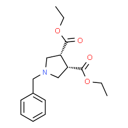ChemSpider 2D Image | Diethyl cis-1-benzyl-3,4-pyrrolidinedicarboxylate | C17H23NO4