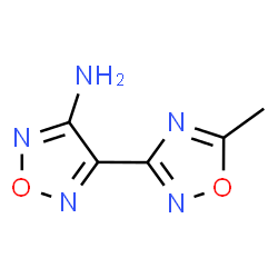 ChemSpider 2D Image | 4-(5-Methyl-1,2,4-oxadiazol-3-yl)-1,2,5-oxadiazol-3-amine | C5H5N5O2