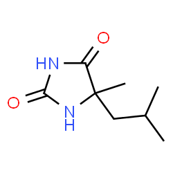 ChemSpider 2D Image | 5-iso-Butyl-5-methylhydantoin | C8H14N2O2