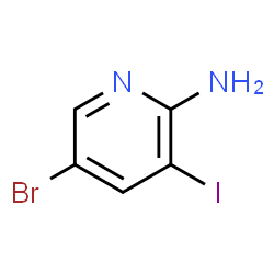 ChemSpider 2D Image | 5-Bromo-3-Iodopyridin-2-Amine | C5H4BrIN2