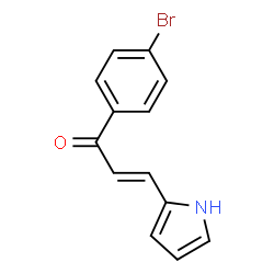 ChemSpider 2D Image | (2E)-1-(4-Bromophenyl)-3-(1H-pyrrol-2-yl)-2-propen-1-one | C13H10BrNO