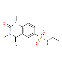 ChemSpider 2D Image | N-Ethyl-1,3-dimethyl-2,4-dioxo-1,2,3,4-tetrahydro-6-quinazolinesulfonamide | C12H15N3O4S