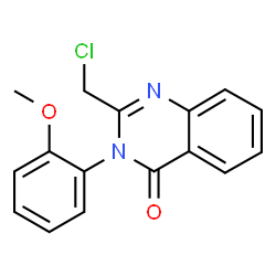 ChemSpider 2D Image | 2-(Chloromethyl)-3-(2-methoxyphenyl)-4(3H)-quinazolinone | C16H13ClN2O2