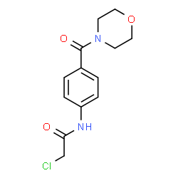 ChemSpider 2D Image | 2-Chloro-N-[4-(4-morpholinylcarbonyl)phenyl]acetamide | C13H15ClN2O3