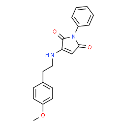 ChemSpider 2D Image | 3-{[2-(4-Methoxyphenyl)ethyl]amino}-1-phenyl-1H-pyrrole-2,5-dione | C19H18N2O3