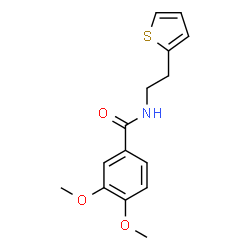 ChemSpider 2D Image | 3,4-Dimethoxy-N-[2-(2-thienyl)ethyl]benzamide | C15H17NO3S