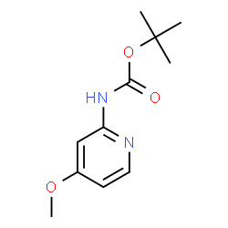 ChemSpider 2D Image | tert-butyl 4-methoxy-2-pyridinylcarbamate | C11H16N2O3
