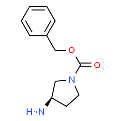 ChemSpider 2D Image | (R)-(-)-1-Cbz-3-aminopyrrolidine | C12H16N2O2