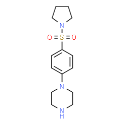 ChemSpider 2D Image | 1-[4-(1-Pyrrolidinylsulfonyl)phenyl]piperazine | C14H21N3O2S