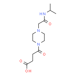 ChemSpider 2D Image | 4-{4-[2-(Isopropylamino)-2-oxoethyl]-1-piperazinyl}-4-oxobutanoic acid | C13H23N3O4