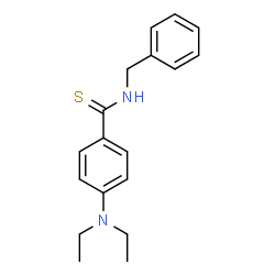 ChemSpider 2D Image | N-Benzyl-4-(diethylamino)benzenecarbothioamide | C18H22N2S