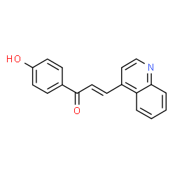 ChemSpider 2D Image | (2E)-1-(4-Hydroxyphenyl)-3-(4-quinolinyl)-2-propen-1-one | C18H13NO2