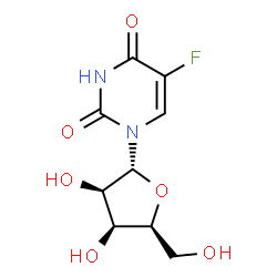 ChemSpider 2D Image | 5-Fluoro-1-(alpha-L-lyxofuranosyl)-2,4(1H,3H)-pyrimidinedione | C9H11FN2O6