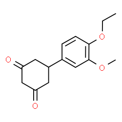 ChemSpider 2D Image | 5-(4-Ethoxy-3-methoxyphenyl)-1,3-cyclohexanedione | C15H18O4