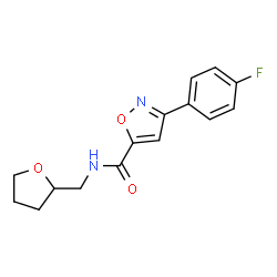 ChemSpider 2D Image | 3-(4-Fluorophenyl)-N-(tetrahydro-2-furanylmethyl)-1,2-oxazole-5-carboxamide | C15H15FN2O3