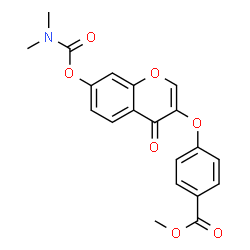 ChemSpider 2D Image | Methyl 4-({7-[(dimethylcarbamoyl)oxy]-4-oxo-4H-chromen-3-yl}oxy)benzoate | C20H17NO7