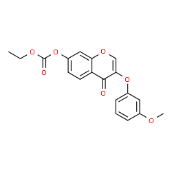 ChemSpider 2D Image | Ethyl 3-(3-methoxyphenoxy)-4-oxo-4H-chromen-7-yl carbonate | C19H16O7