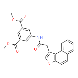 ChemSpider 2D Image | Dimethyl 5-[(naphtho[2,1-b]furan-1-ylacetyl)amino]isophthalate | C24H19NO6