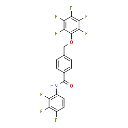ChemSpider 2D Image | 4-[(Pentafluorophenoxy)methyl]-N-(2,3,4-trifluorophenyl)benzamide | C20H9F8NO2