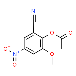 ChemSpider 2D Image | 2-Cyano-6-methoxy-4-nitrophenyl acetate | C10H8N2O5