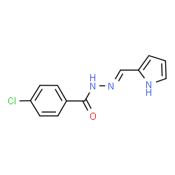 ChemSpider 2D Image | 4-Chloro-N'-[(E)-1H-pyrrol-2-ylmethylene]benzohydrazide | C12H10ClN3O