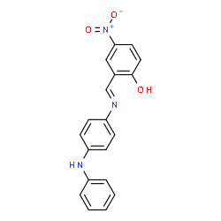 ChemSpider 2D Image | 2-{(E)-[(4-Anilinophenyl)imino]methyl}-4-nitrophenol | C19H15N3O3