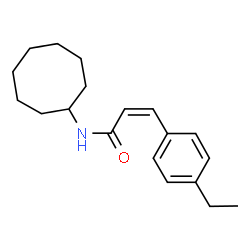 ChemSpider 2D Image | (2Z)-N-Cyclooctyl-3-(4-ethylphenyl)acrylamide | C19H27NO