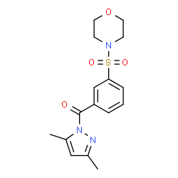 ChemSpider 2D Image | (3,5-Dimethyl-1H-pyrazol-1-yl)[3-(4-morpholinylsulfonyl)phenyl]methanone | C16H19N3O4S