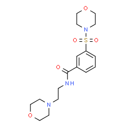 ChemSpider 2D Image | N-[2-(4-Morpholinyl)ethyl]-3-(4-morpholinylsulfonyl)benzamide | C17H25N3O5S