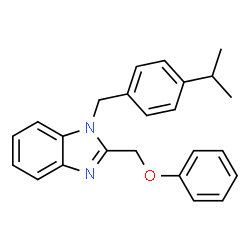 ChemSpider 2D Image | 1-(4-Isopropylbenzyl)-2-(phenoxymethyl)-1H-benzimidazole | C24H24N2O