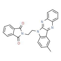 ChemSpider 2D Image | 2-[2-(9-Methyl-6H-indolo[2,3-b]quinoxalin-6-yl)ethyl]-1H-isoindole-1,3(2H)-dione | C25H18N4O2