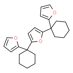 ChemSpider 2D Image | 2,5-Bis[1-(2-furyl)cyclohexyl]furan | C24H28O3