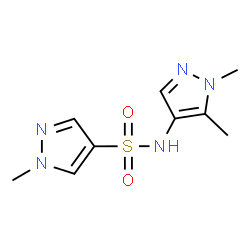ChemSpider 2D Image | N-(1,5-Dimethyl-1H-pyrazol-4-yl)-1-methyl-1H-pyrazole-4-sulfonamide | C9H13N5O2S