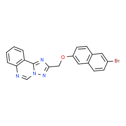 ChemSpider 2D Image | 2-{[(6-Bromo-2-naphthyl)oxy]methyl}[1,2,4]triazolo[1,5-c]quinazoline | C20H13BrN4O