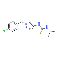 ChemSpider 2D Image | 1-[1-(4-Chlorobenzyl)-1H-pyrazol-4-yl]-3-isopropylthiourea | C14H17ClN4S