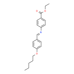 ChemSpider 2D Image | Ethyl p-(p-pentyloxybenzylidene)aminobenzoate | C21H25NO3
